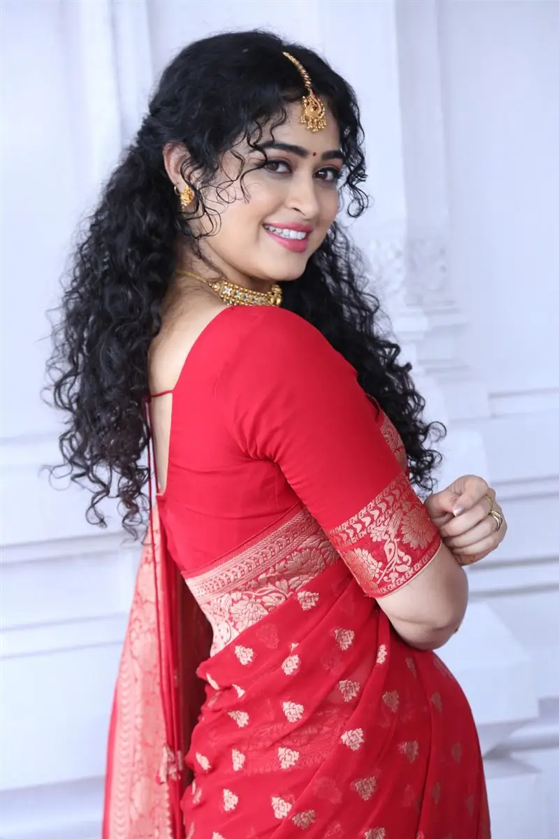 Apsara Rani Stills in Red Saree